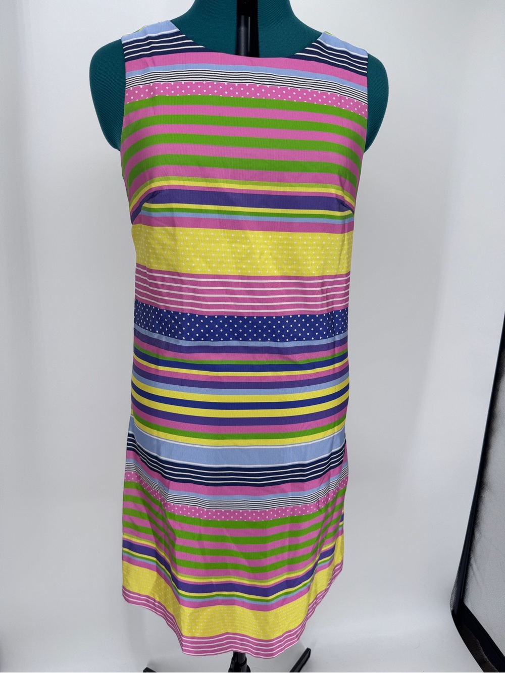 J. McLaughlin Vintage Multicolor Striped Sleeveless Mini Dress